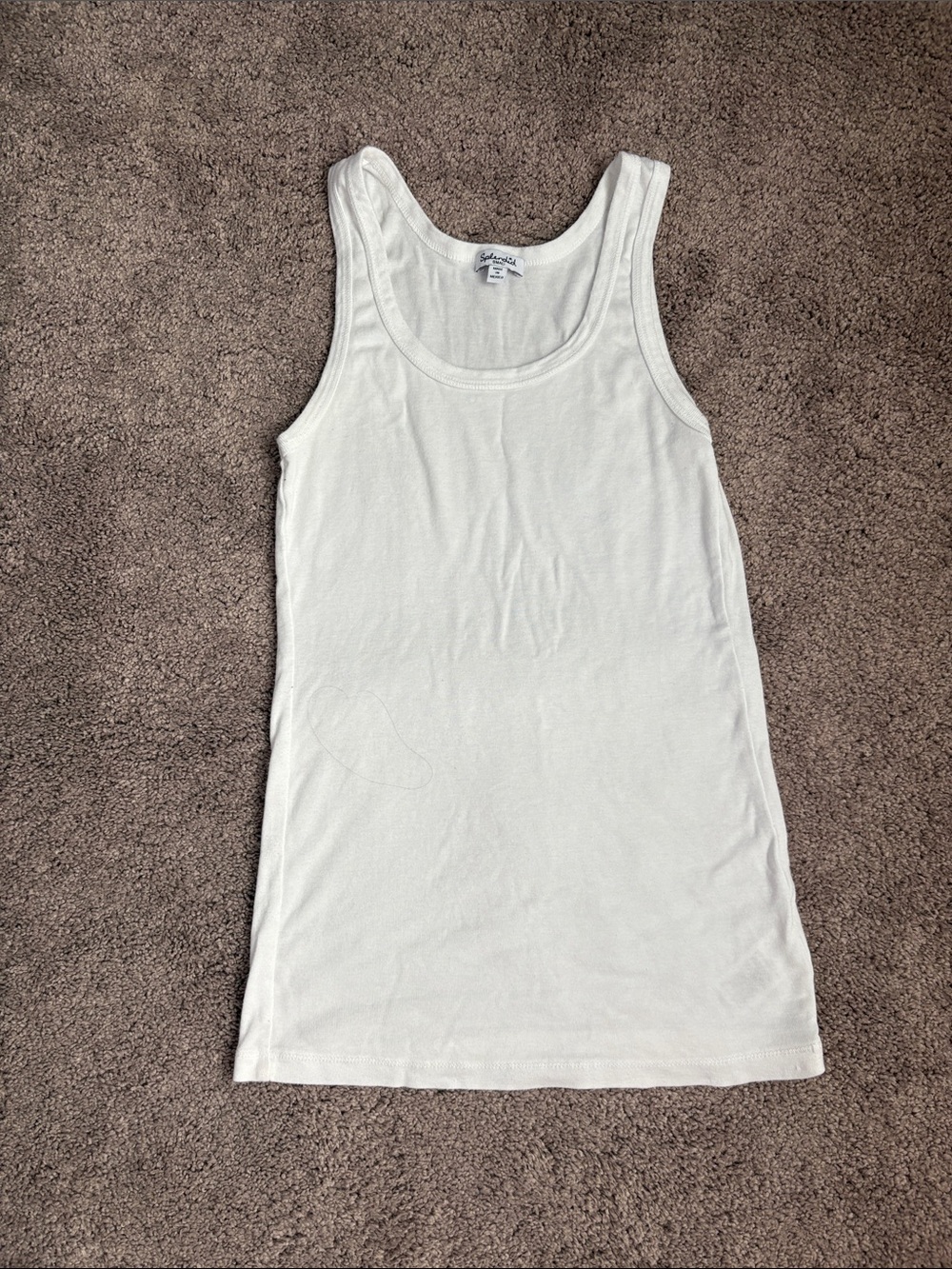 Splendid White Ribbed Tank Top